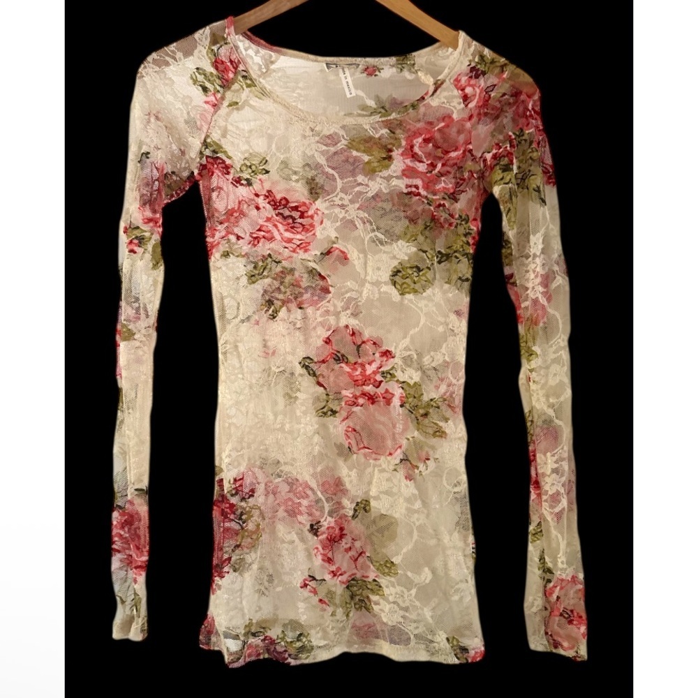 Kirra Sheer Mesh Lace Top